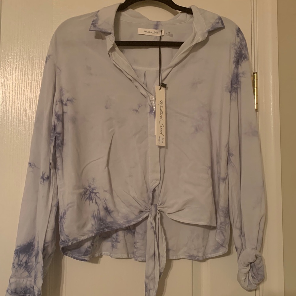 Tie dye short blouse